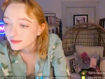 beckthetongue — Goal: high n horny  cum evry 3000 tks [2523 tokens left] #hairy #redhead #natural #cute #smoke