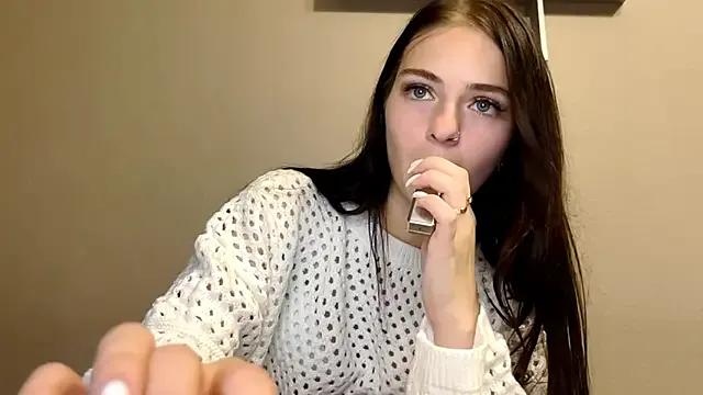 TianaWidell — Suck finger + eyes contact